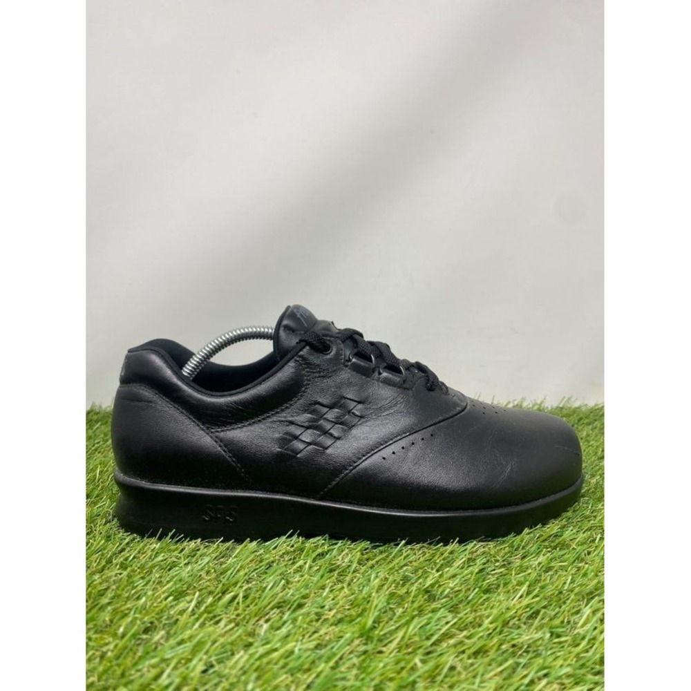 SAS Free Time Womens Size 8.5 Wide Black Leather Walking Shoes Comfort Sneakers